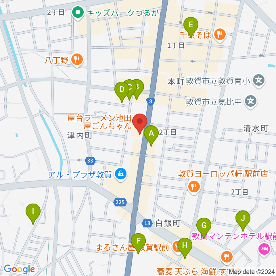 オーディオ渡辺周辺のホテル一覧地図