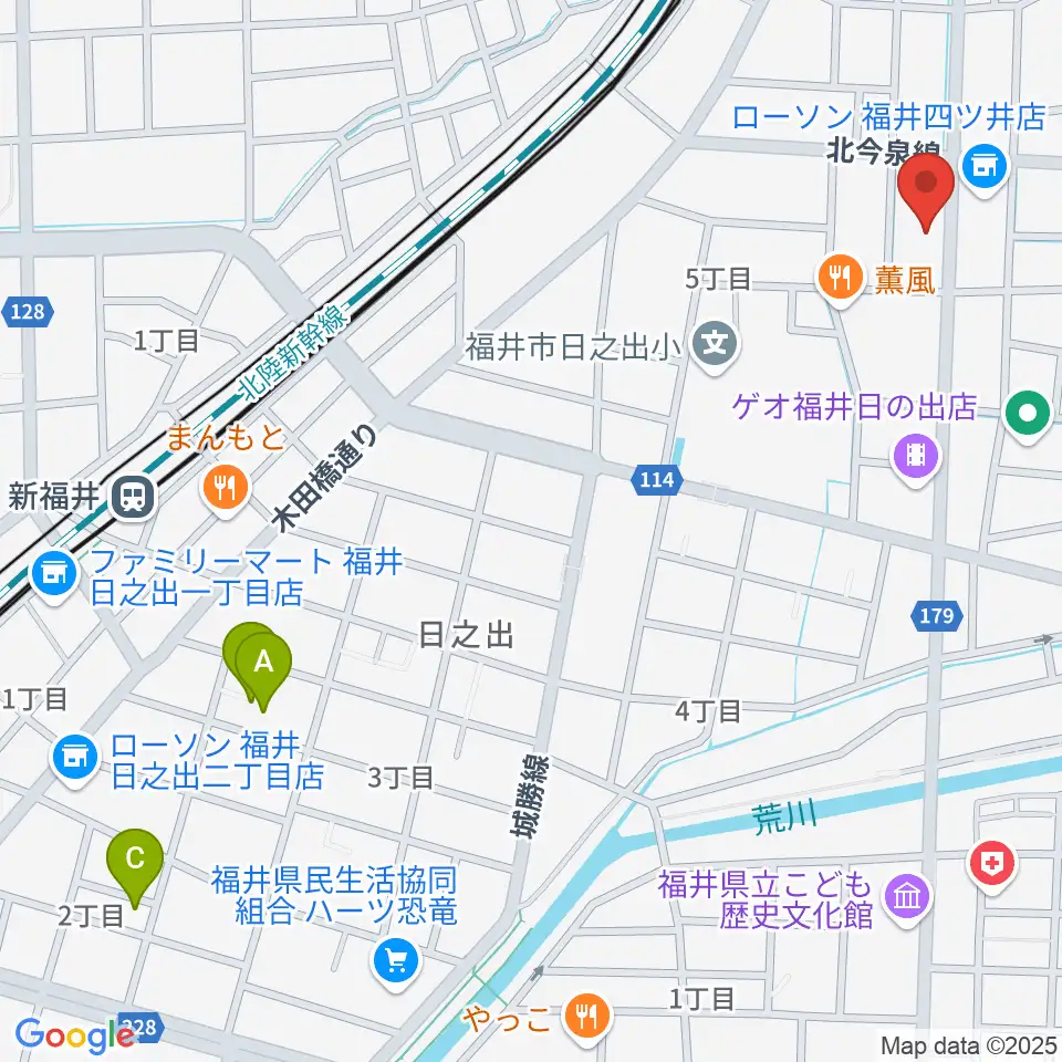 MPC楽器センター福井周辺のホテル一覧地図