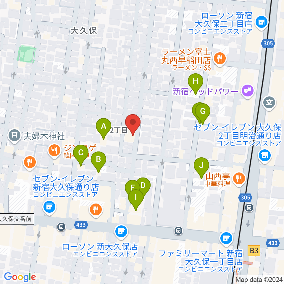 フリーダムスタジオ インフィニティー周辺のホテル一覧地図