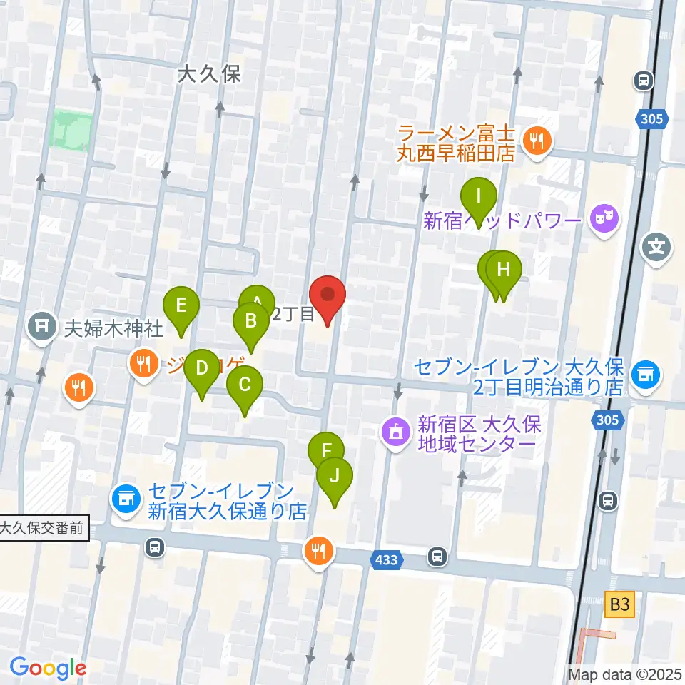 フリーダムスタジオ インフィニティー周辺のホテル一覧地図