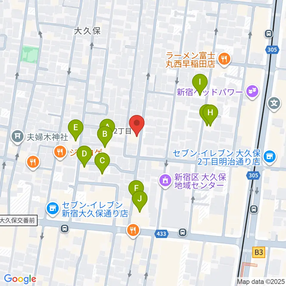 フリーダムスタジオ インフィニティー周辺のホテル一覧地図