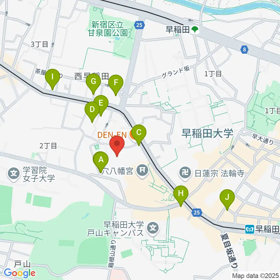 アバコスタジオ周辺のホテル一覧地図