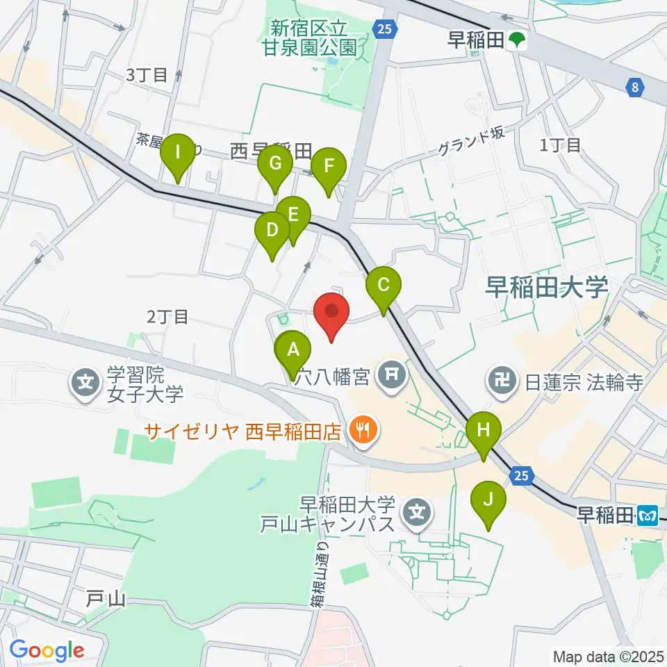 アバコスタジオ周辺のホテル一覧地図