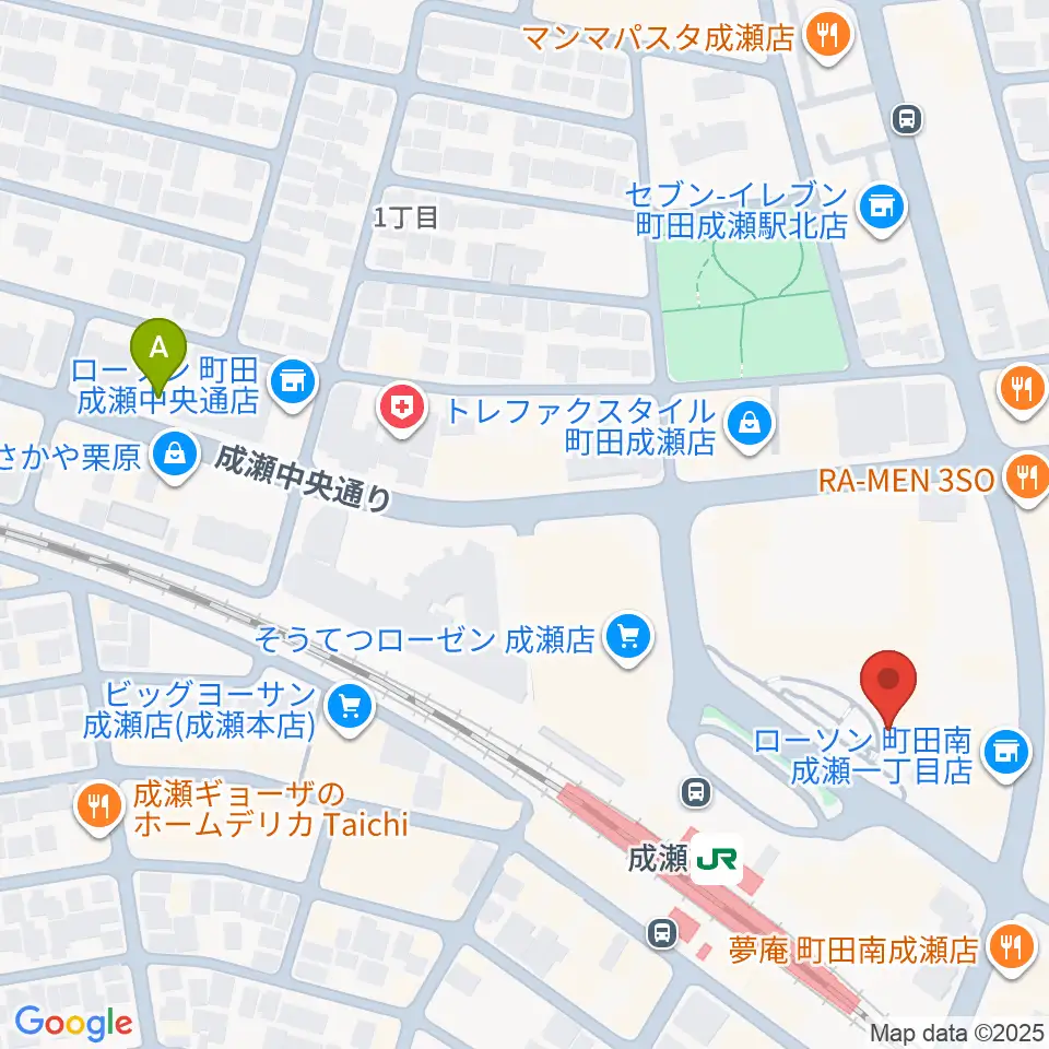 スタジオSOPIC 町田市JR成瀬駅前店周辺のホテル一覧地図