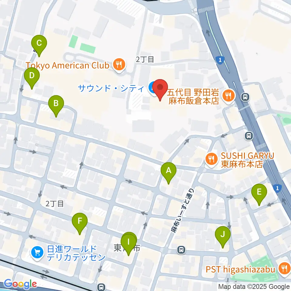 SoundCity サウンドシティ周辺のホテル一覧地図