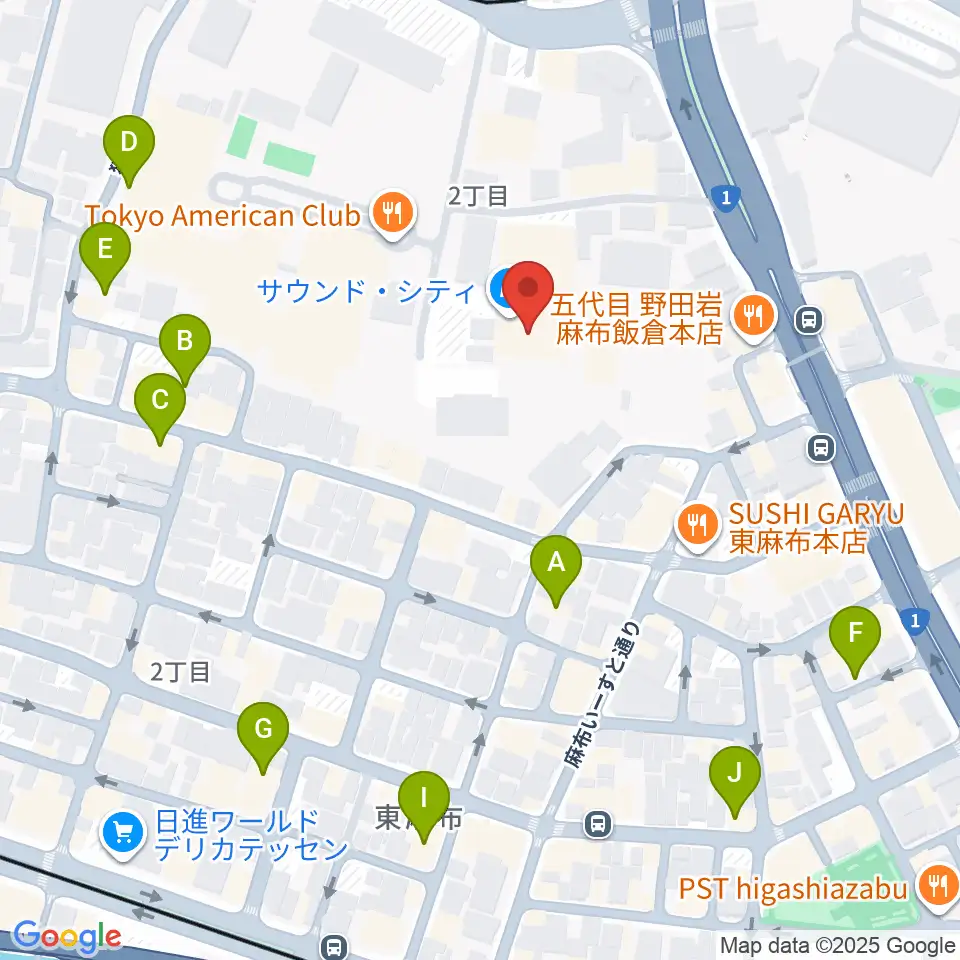 SoundCity サウンドシティ周辺のホテル一覧地図