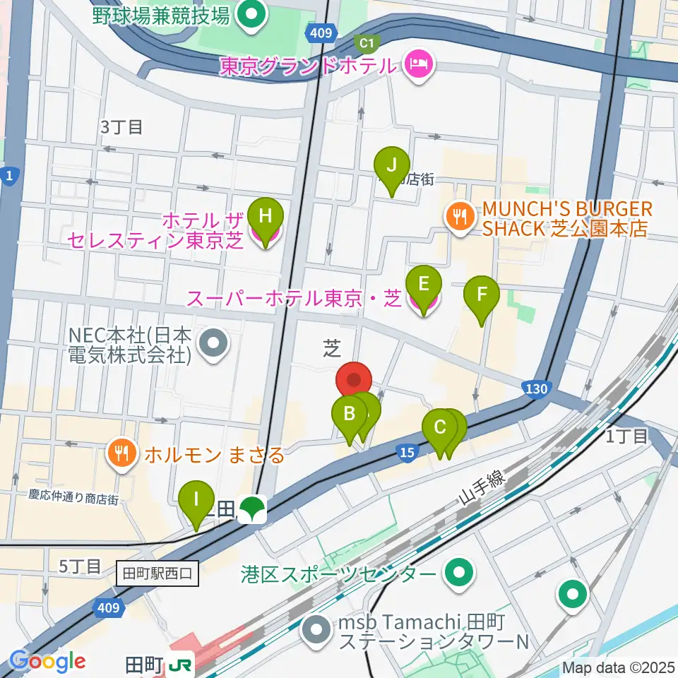 MIT STUDIO周辺のホテル一覧地図
