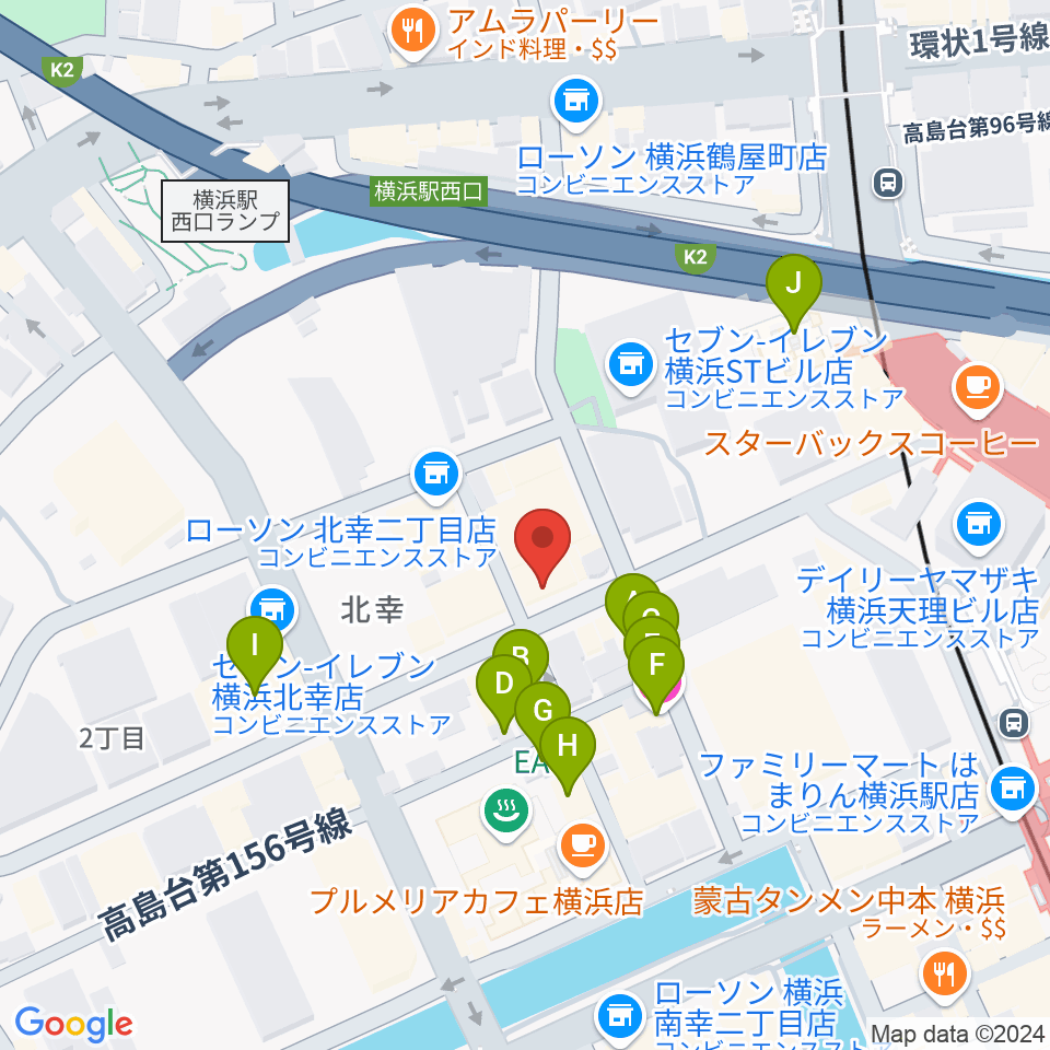 横浜センター ヤマハミュージック周辺のホテル一覧地図