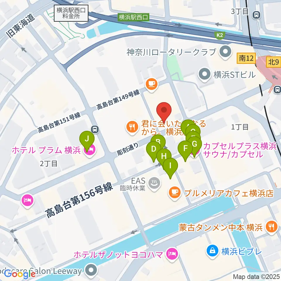 横浜センター ヤマハミュージック周辺のホテル一覧地図