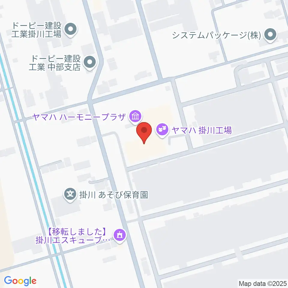 ヤマハピアノサービス掛川センター周辺のホテル一覧地図