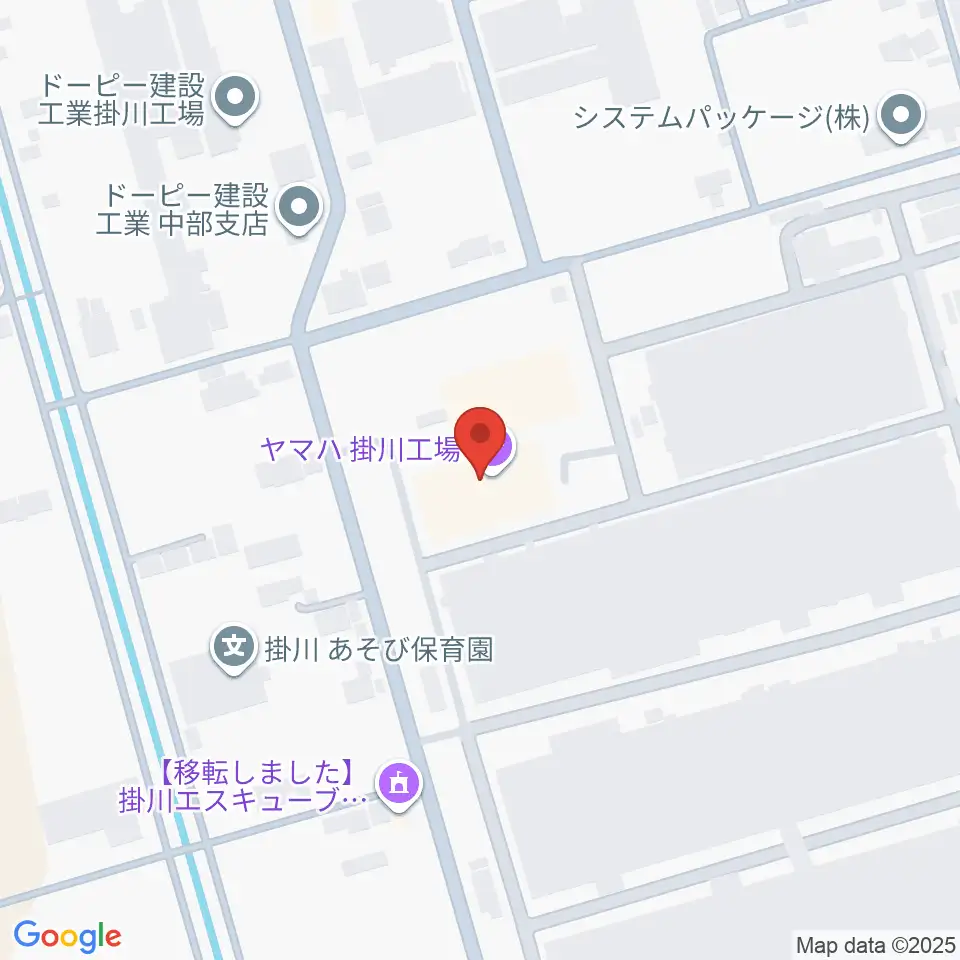 ヤマハピアノサービス掛川センター周辺のホテル一覧地図