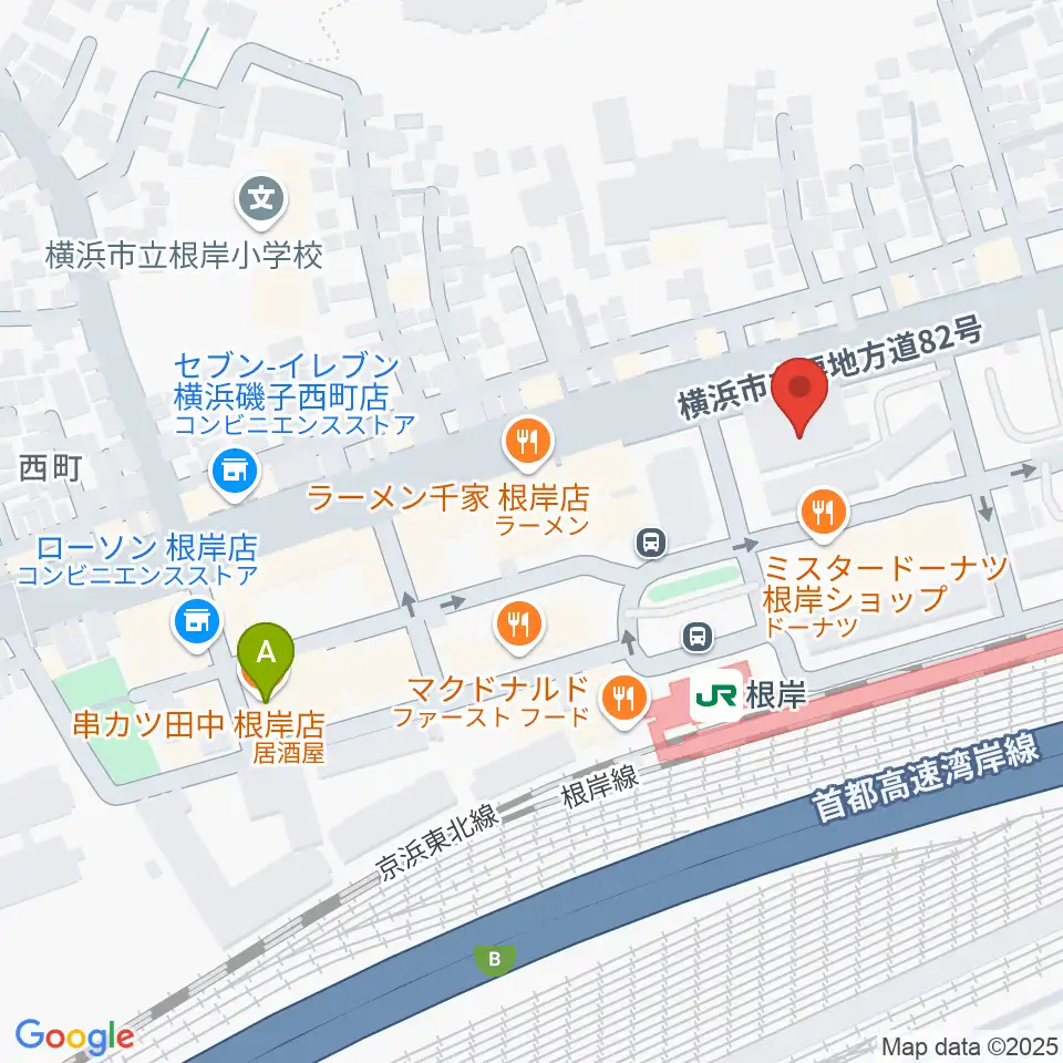 根岸センター ヤマハミュージック周辺のホテル一覧地図