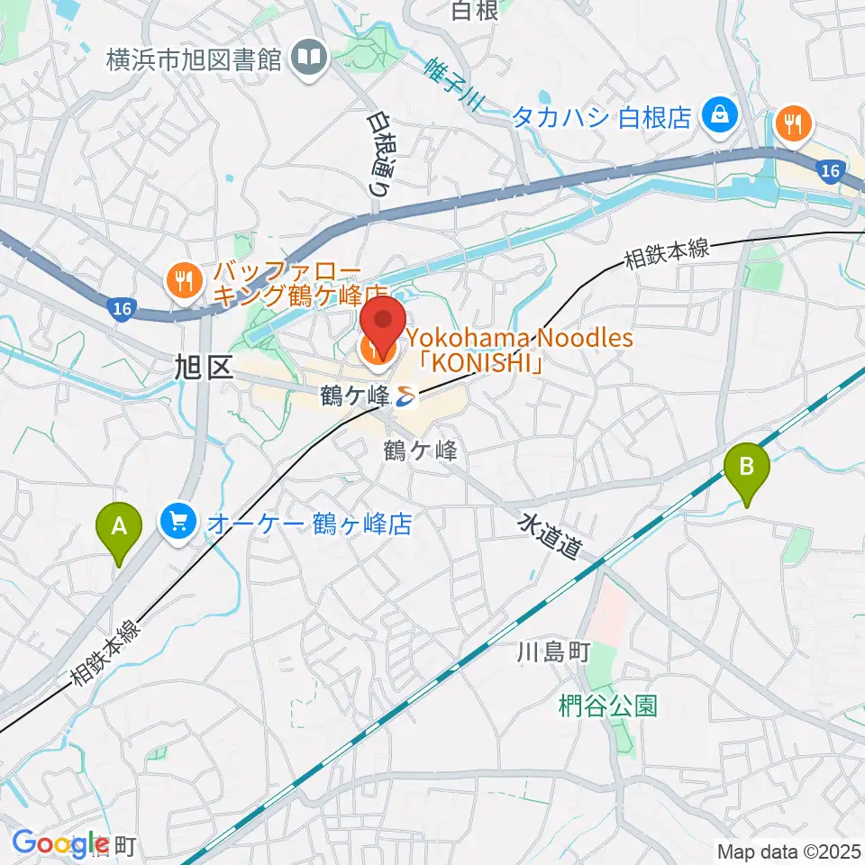 鶴ヶ峰センター ヤマハミュージック周辺のホテル一覧地図