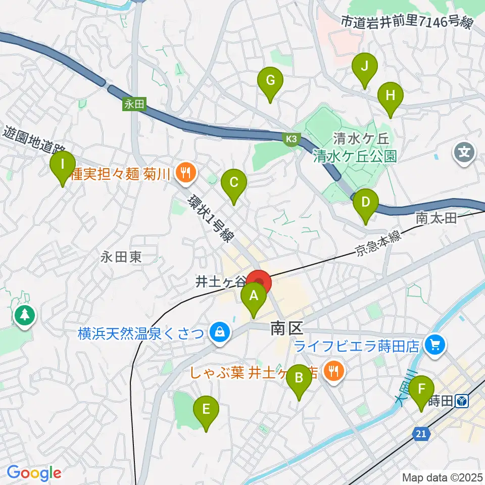 井土ヶ谷センター ヤマハミュージック周辺のホテル一覧地図
