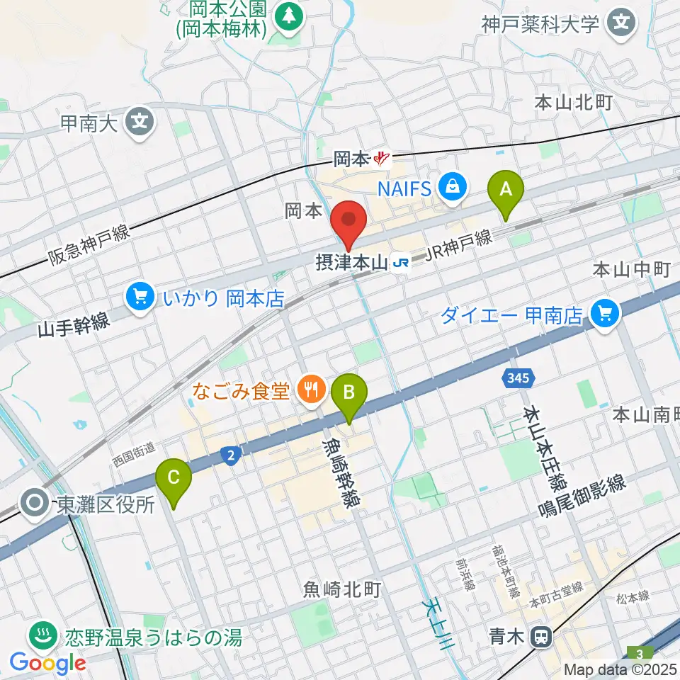 B-West周辺のホテル一覧地図