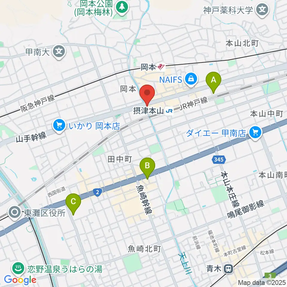 B-West周辺のホテル一覧地図