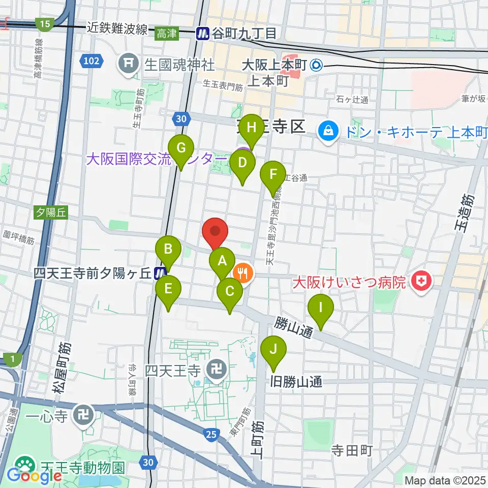 プライウッドスタジオ周辺のホテル一覧地図