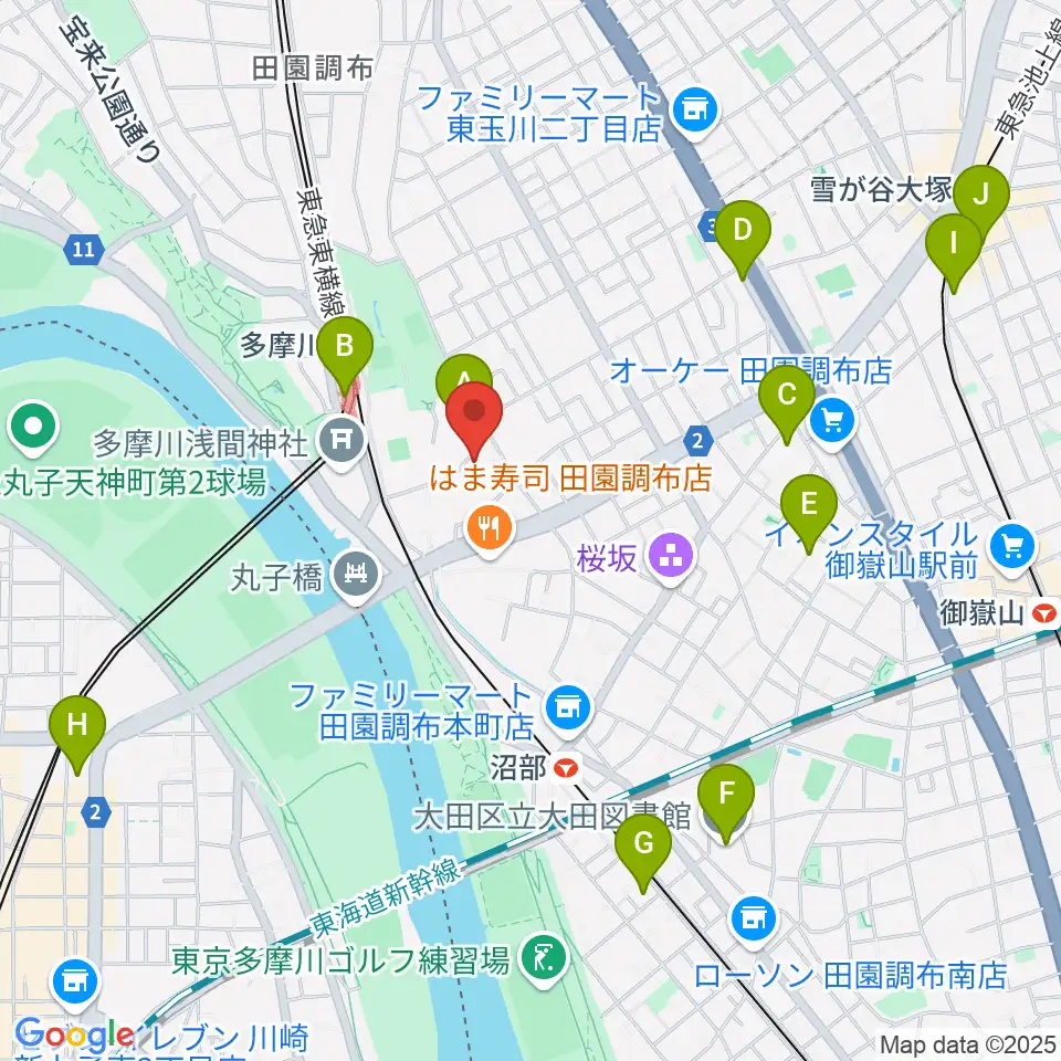 Bottom's Up Guitars周辺のホテル一覧地図