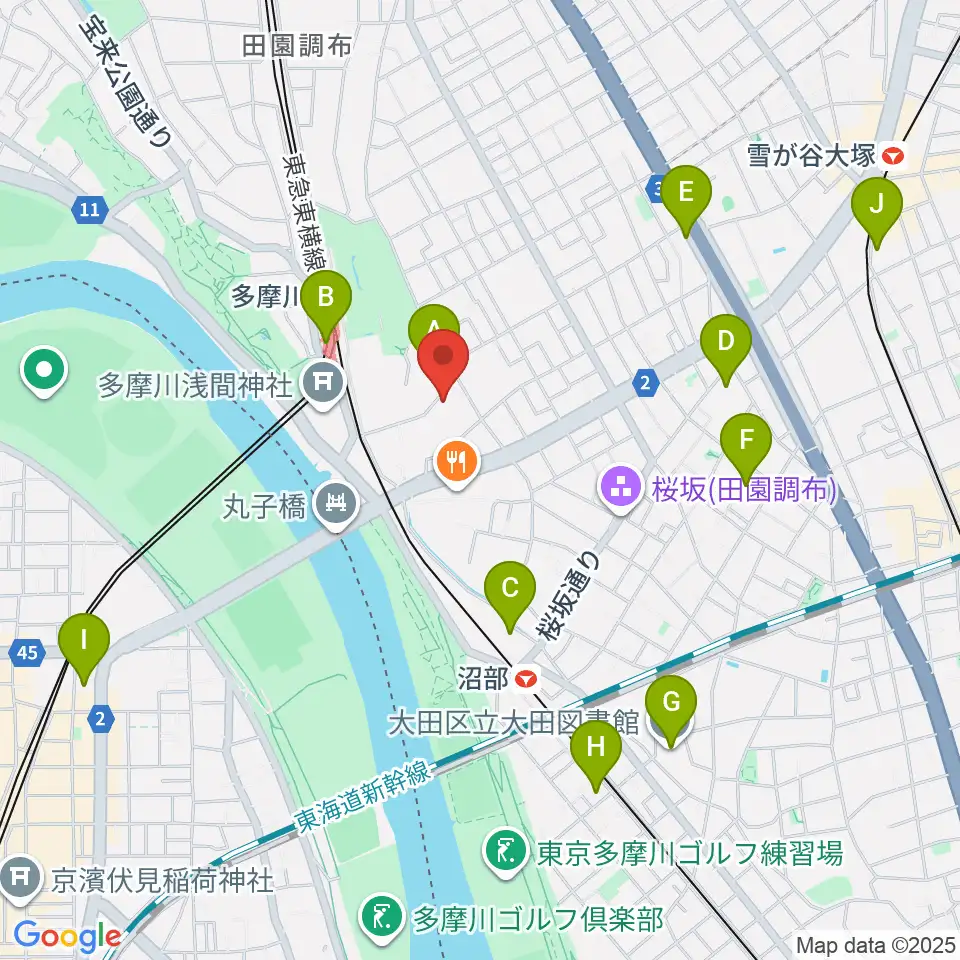 Bottom's Up Guitars周辺のホテル一覧地図