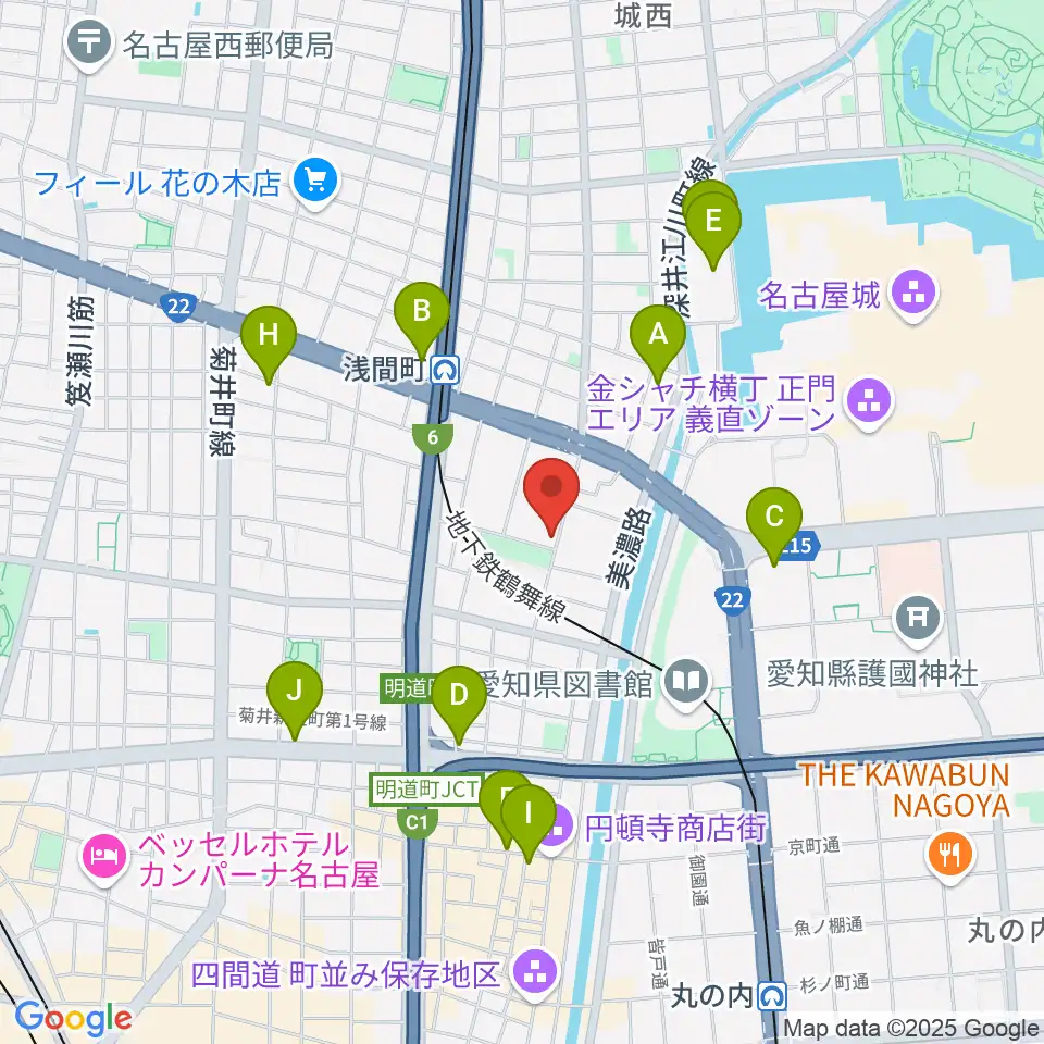 大正琴のナルダン楽器周辺のホテル一覧地図