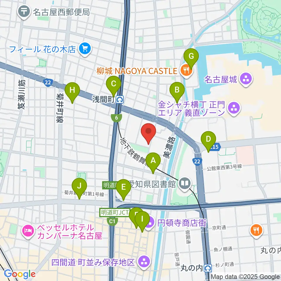 大正琴のナルダン楽器周辺のホテル一覧地図