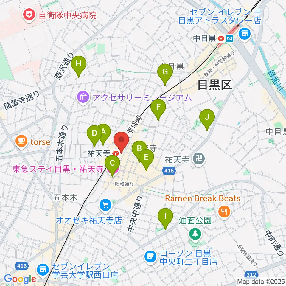 ポエポエ東京周辺のホテル一覧地図