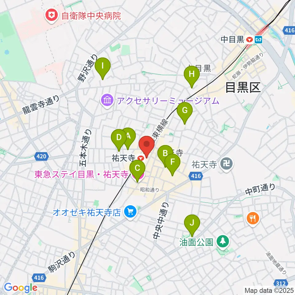 ポエポエ東京周辺のホテル一覧地図