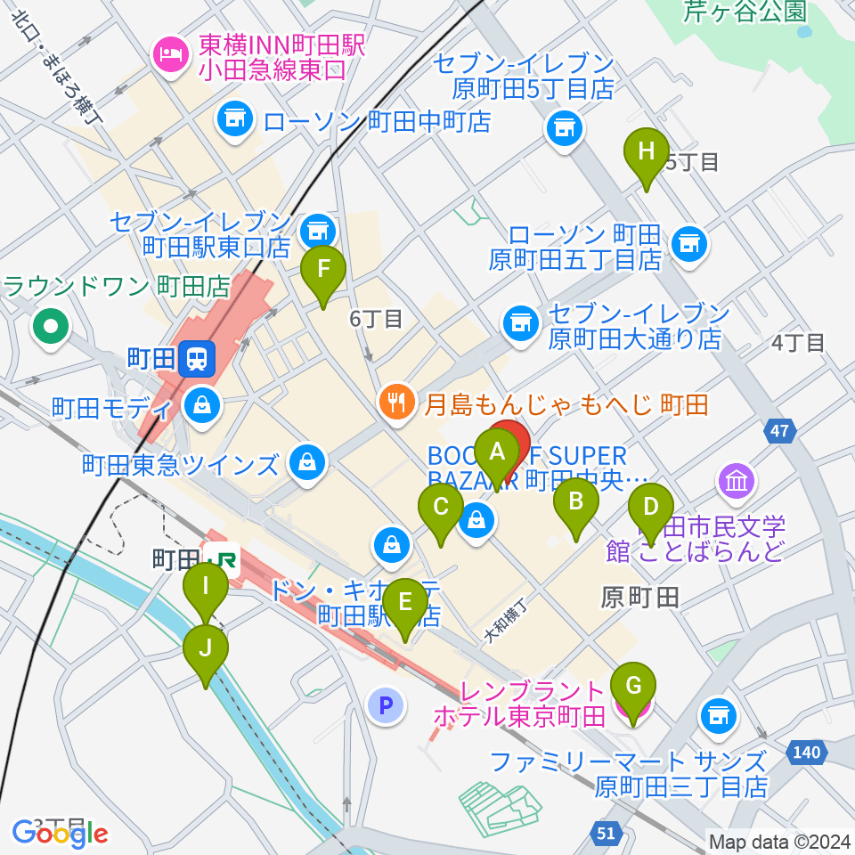 音好堂周辺のホテル一覧地図