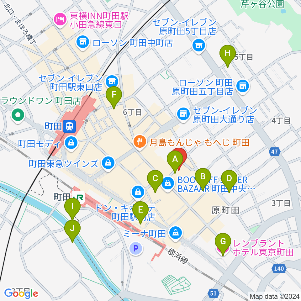 音好堂周辺のホテル一覧地図