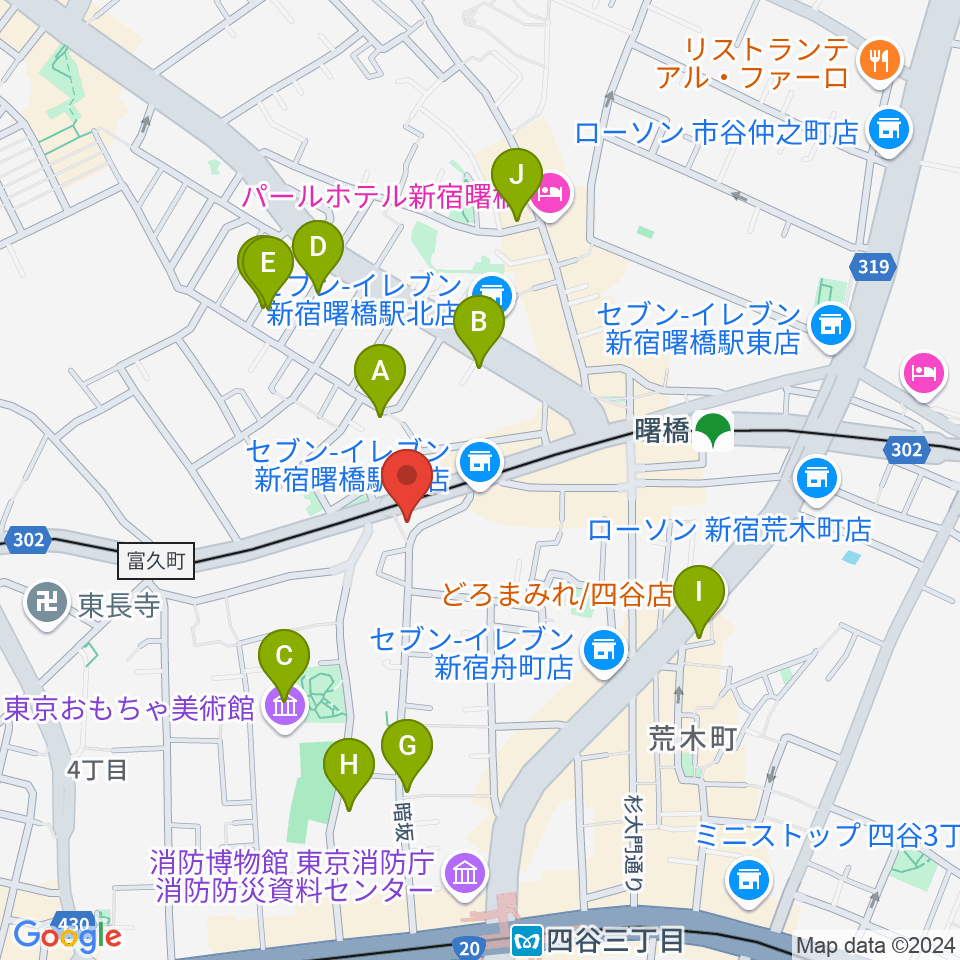 G'Seven Guitars周辺のホテル一覧地図