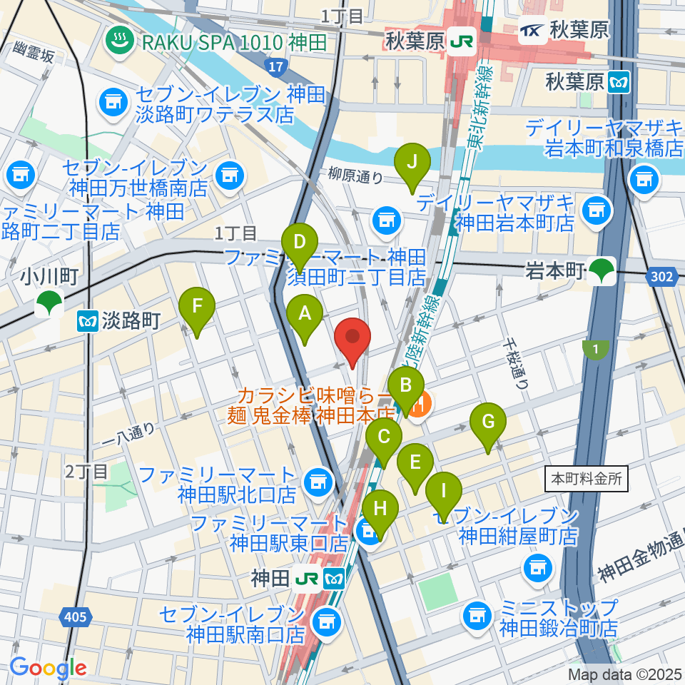 ストラト・クレイジー周辺のホテル一覧地図