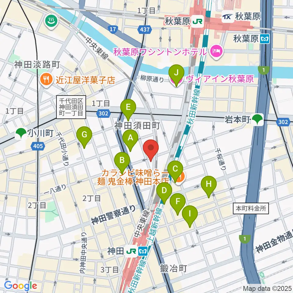 ストラト・クレイジー周辺のホテル一覧地図
