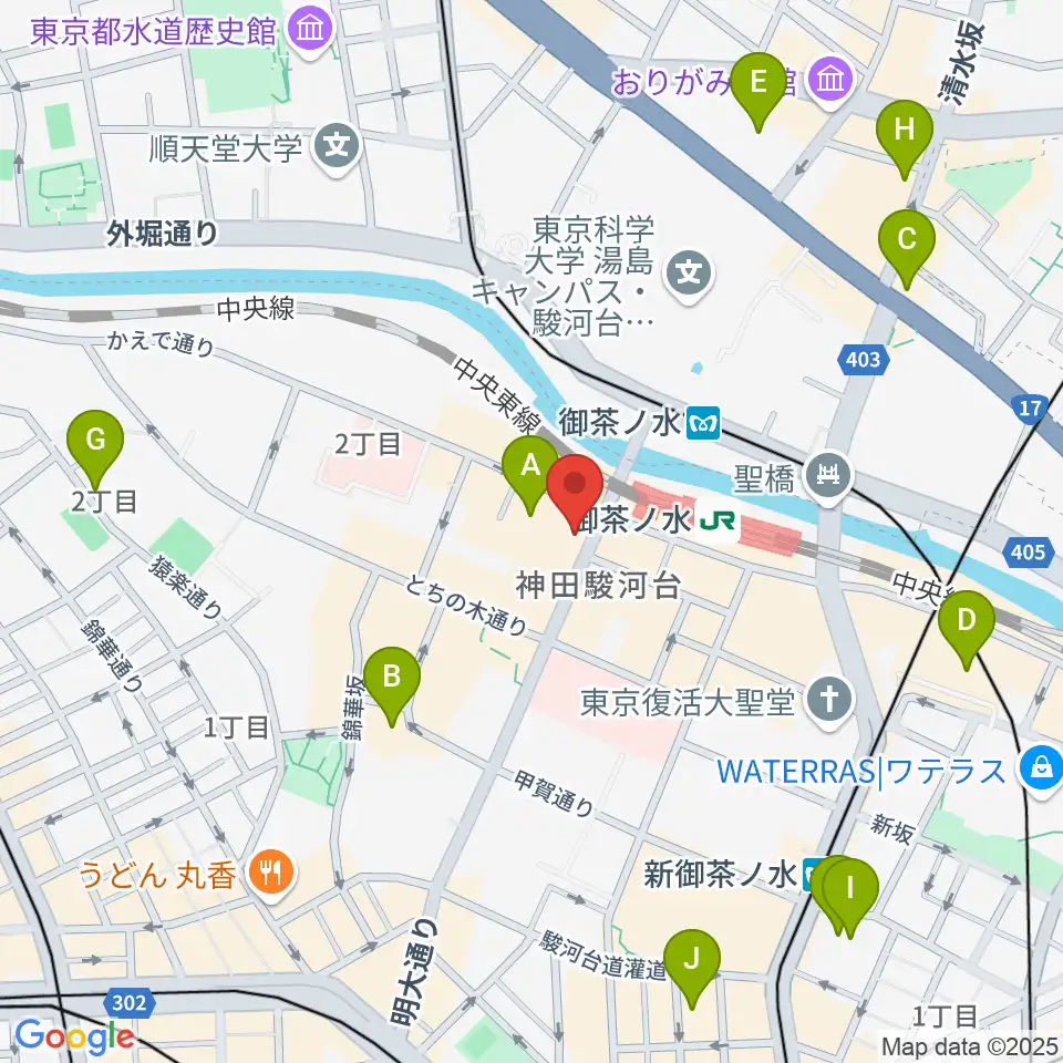 ギタープラネット エレキ本館周辺のホテル一覧地図