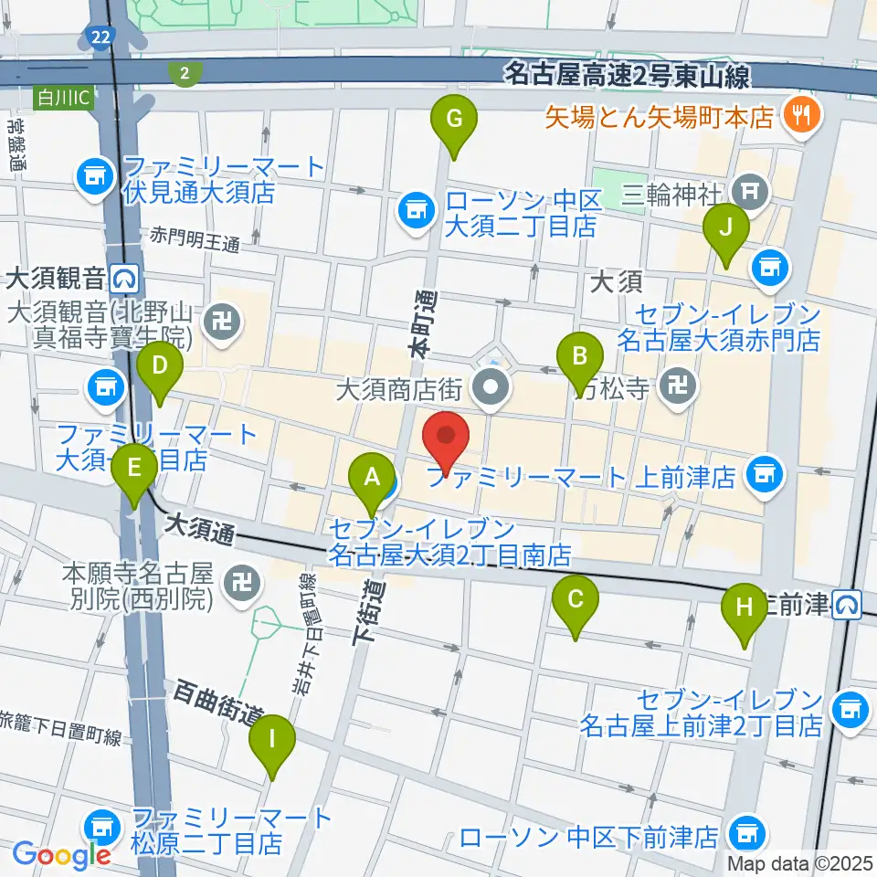 リアルスタンダード周辺のホテル一覧地図