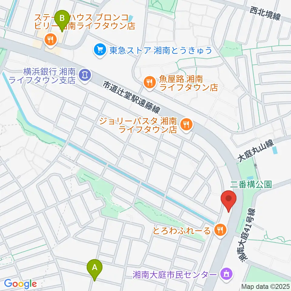 湘南ライフタウンセンター ヤマハミュージック周辺のホテル一覧地図
