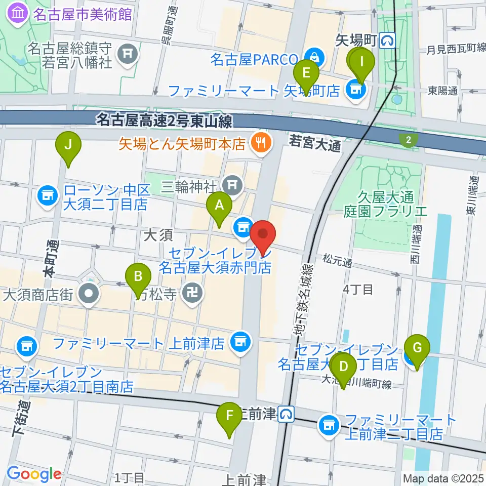 BIGBOSS名古屋周辺のホテル一覧地図