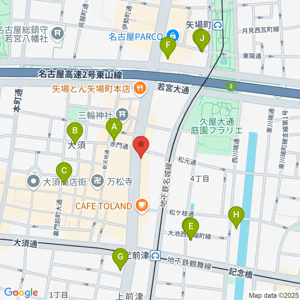 BIGBOSS名古屋周辺のホテル一覧地図