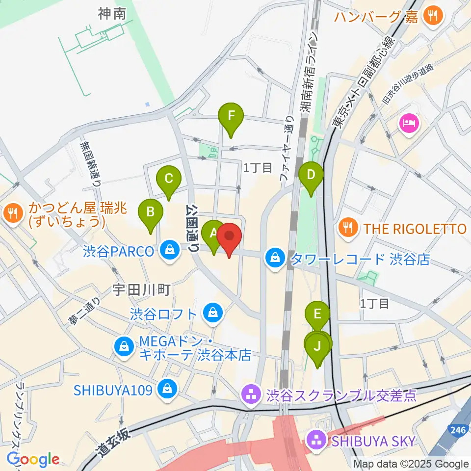 ESP渋谷クラフトハウス周辺のホテル一覧地図