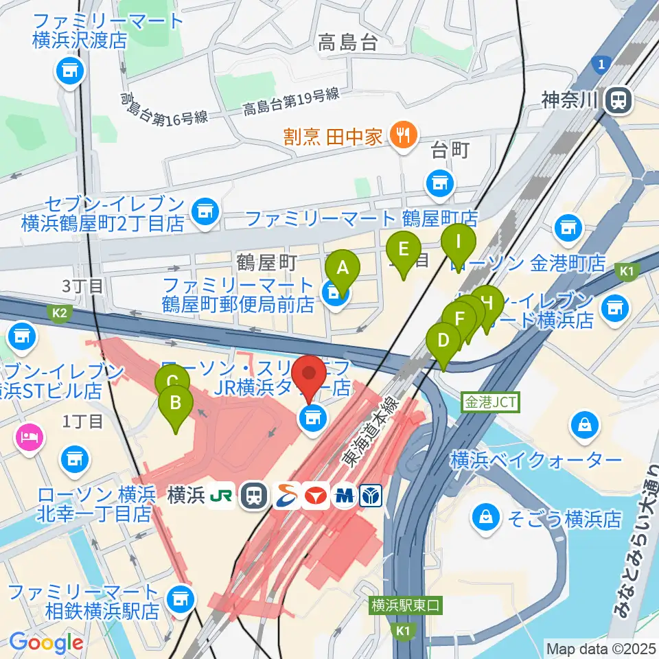 クロサワ楽器横浜店周辺のホテル一覧地図