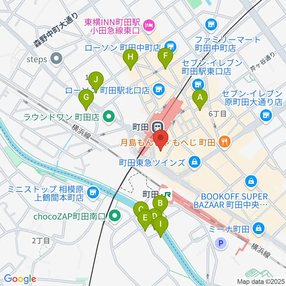 クロサワ楽器町田店周辺のホテル一覧地図