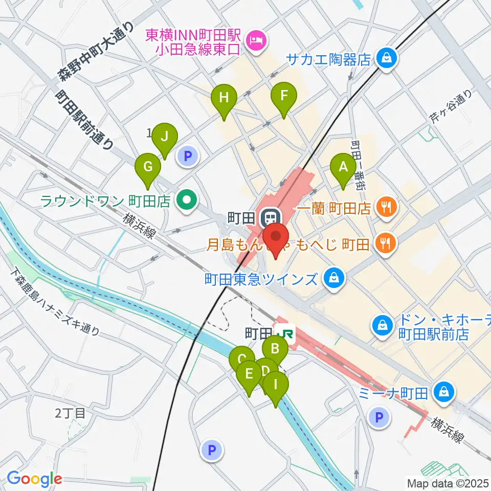 クロサワ楽器町田店周辺のホテル一覧地図