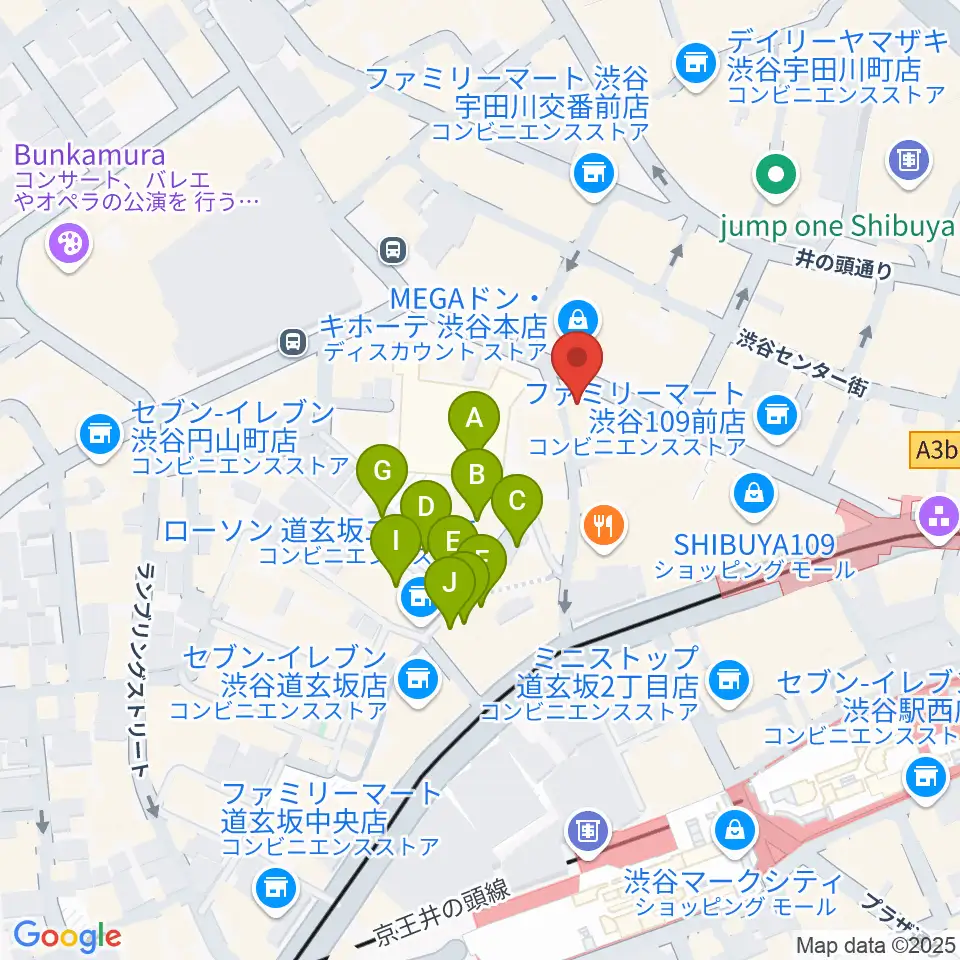クロサワ楽器 G-CLUB SHIBUYA周辺のホテル一覧地図