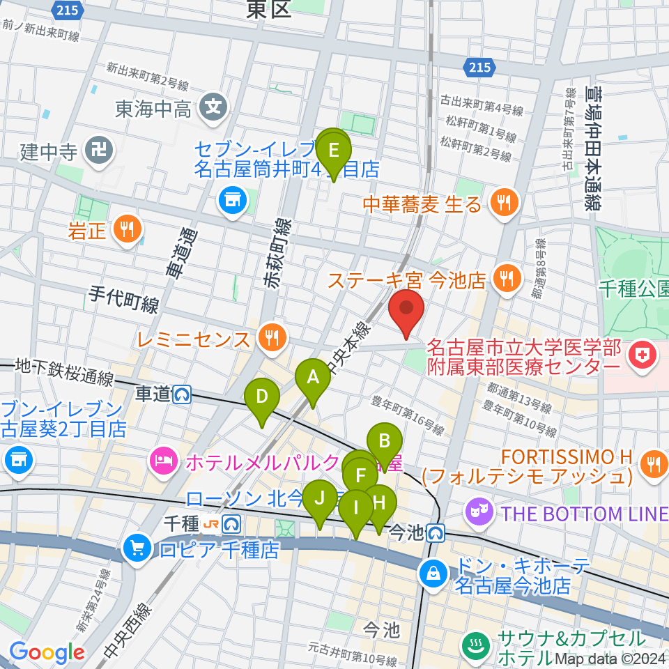 植村楽器周辺のホテル一覧地図