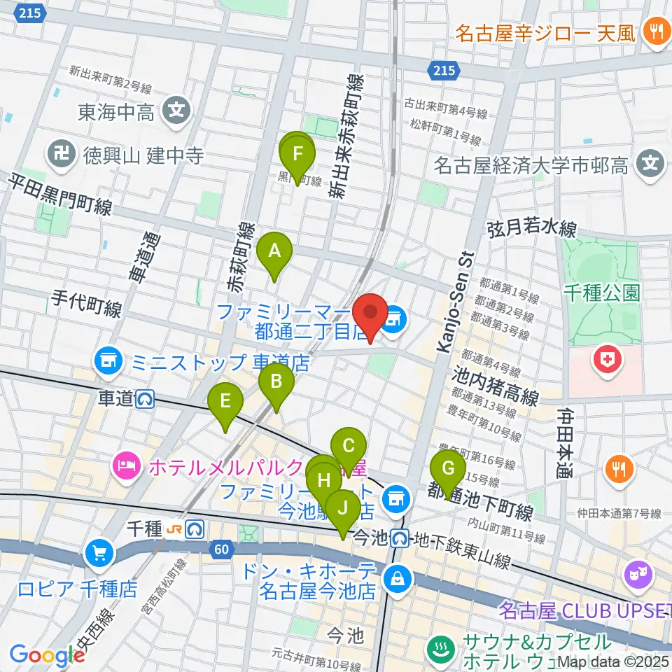 植村楽器周辺のホテル一覧地図