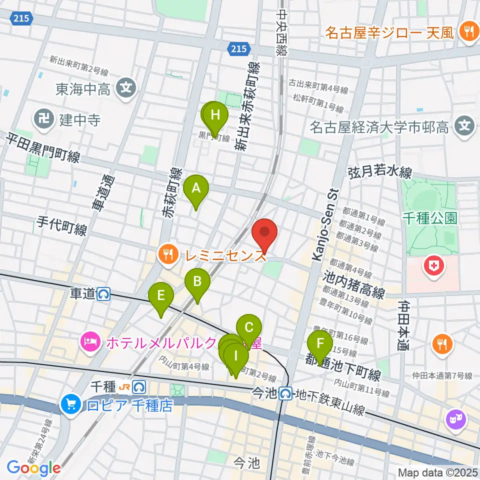 植村楽器周辺のホテル一覧地図