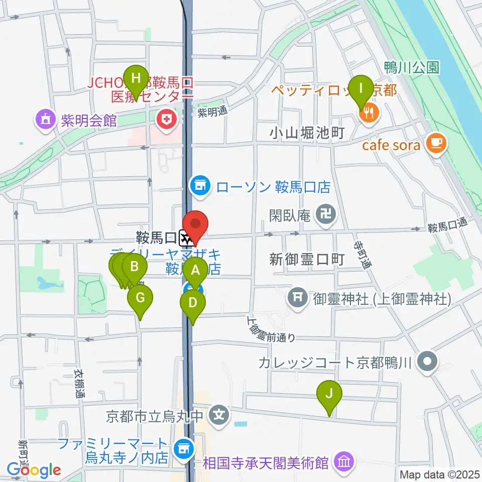一木楽器周辺のホテル一覧地図