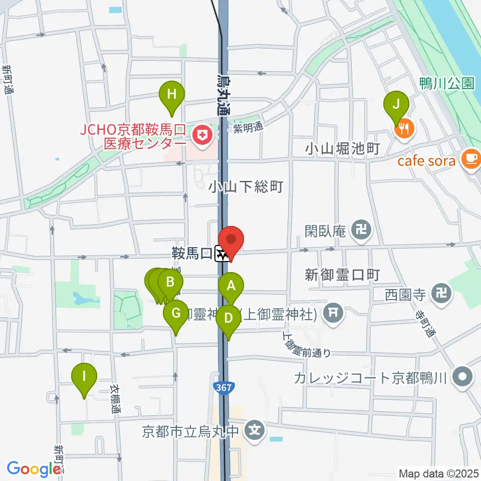 一木楽器周辺のホテル一覧地図