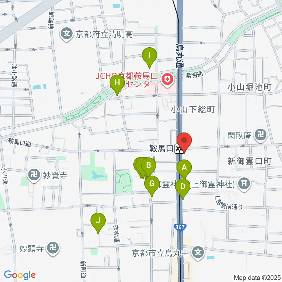 一木楽器周辺のホテル一覧地図
