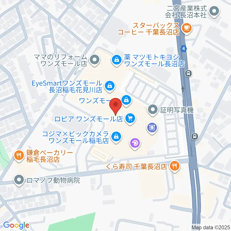 ワンズモールセンター ヤマハミュージック周辺のホテル一覧地図