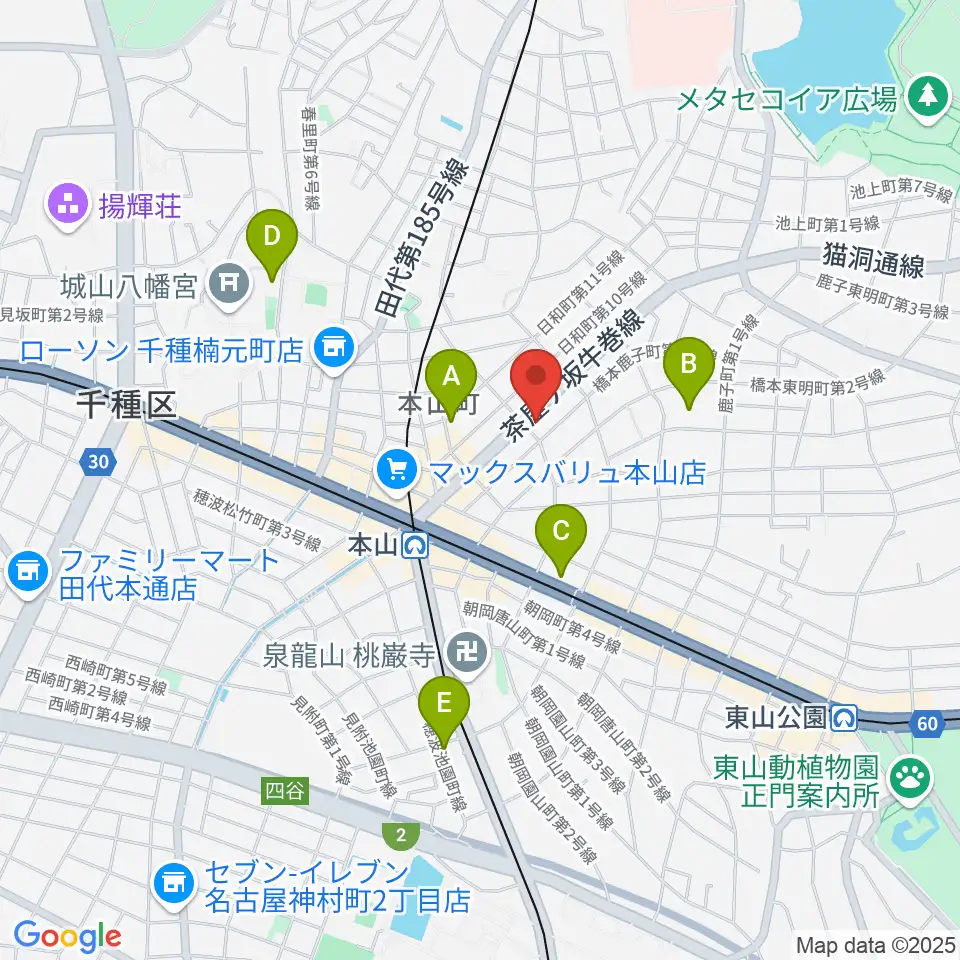 RMSおかだ音楽教室周辺のホテル一覧地図